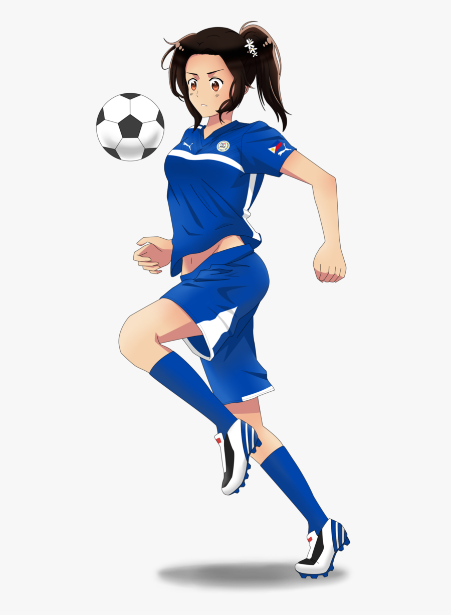 Transparent Soccer Girl Clipart - Anime Female Soccer Player, Transparent Clipart