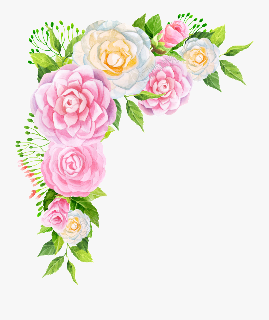 Transparent Pink Flowers Png  Frame Bunga  Vektor Hd Png  