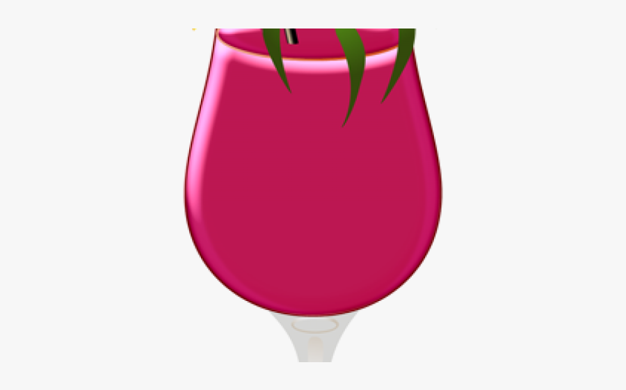 Tropical Cocktail Cliparts - Wine Glass, Transparent Clipart