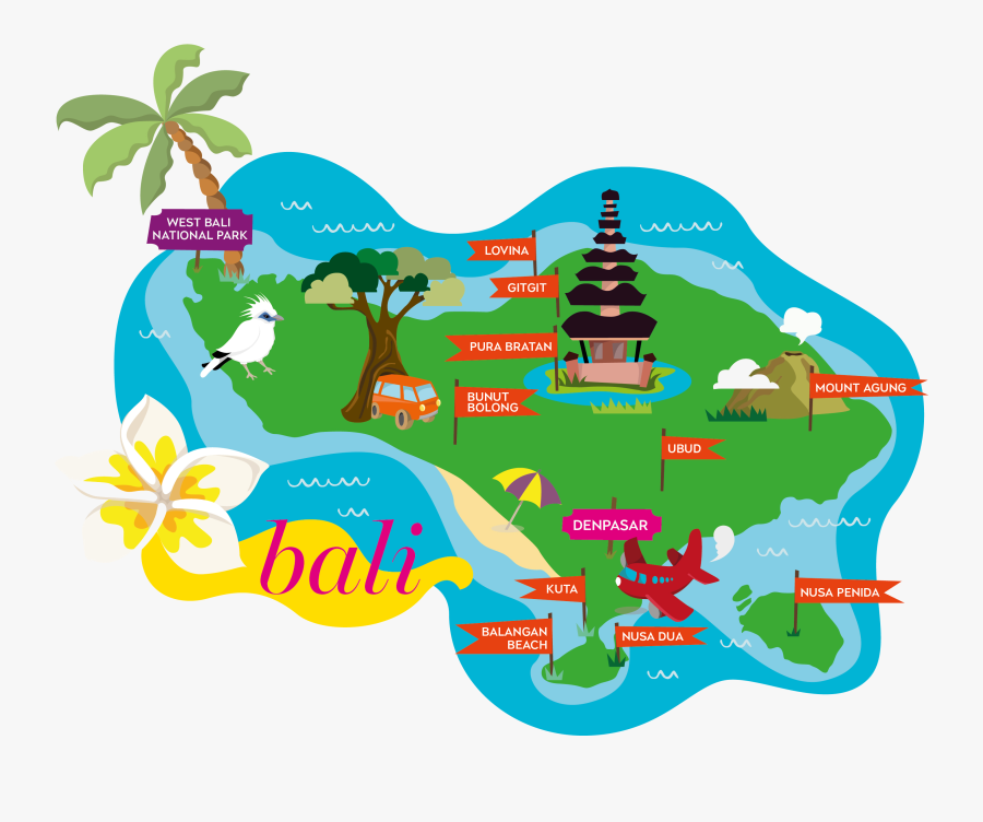 Bali Adventure Tours - Bali Hard Rock Hotel Map, Transparent Clipart