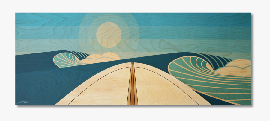 Surf Artwork Laguna Beach Downtown Laguna Beach Art - Longboard Surf Art, Transparent Clipart