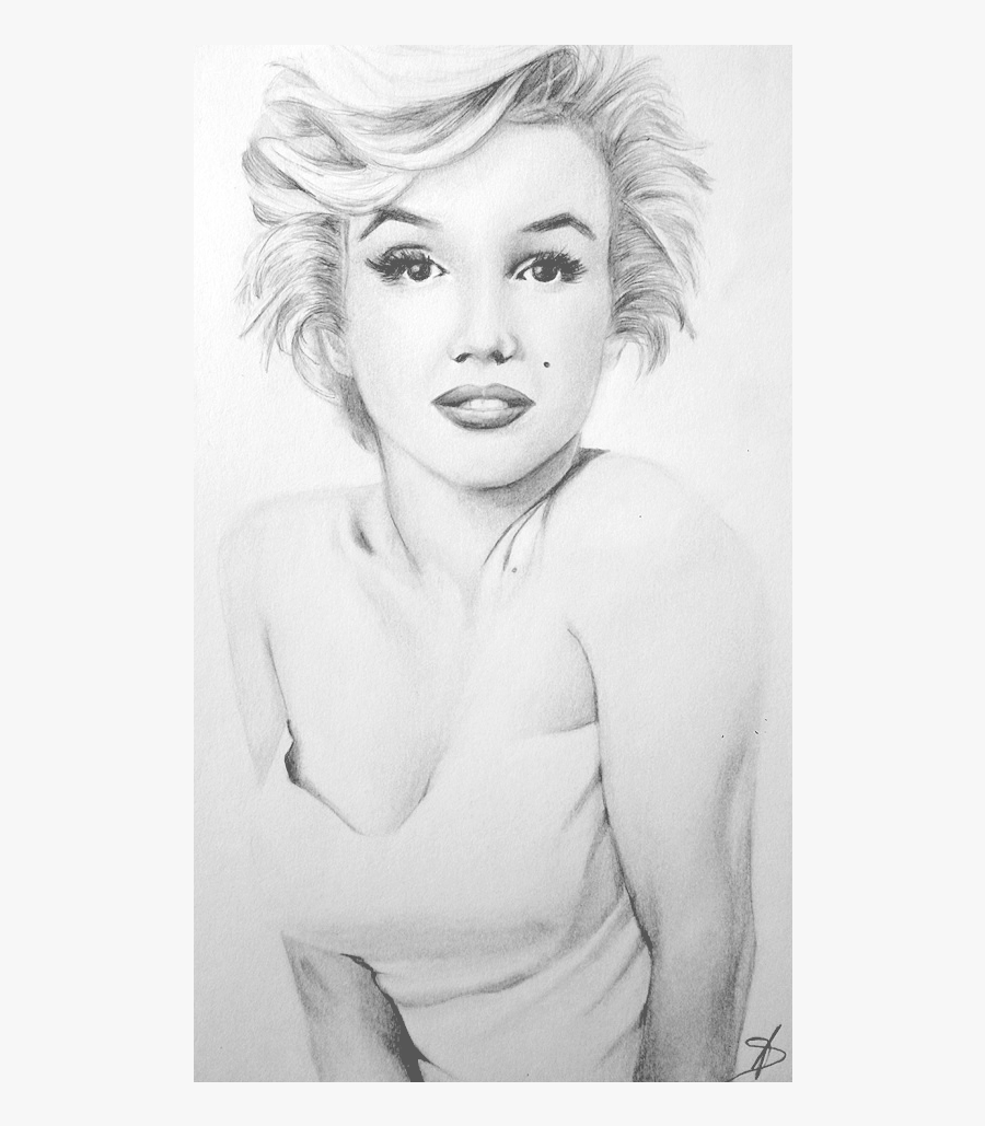 Clip Art Drawing Of Marilyn Monroe - Sketch Of Marilyn Monroe, Transparent Clipart
