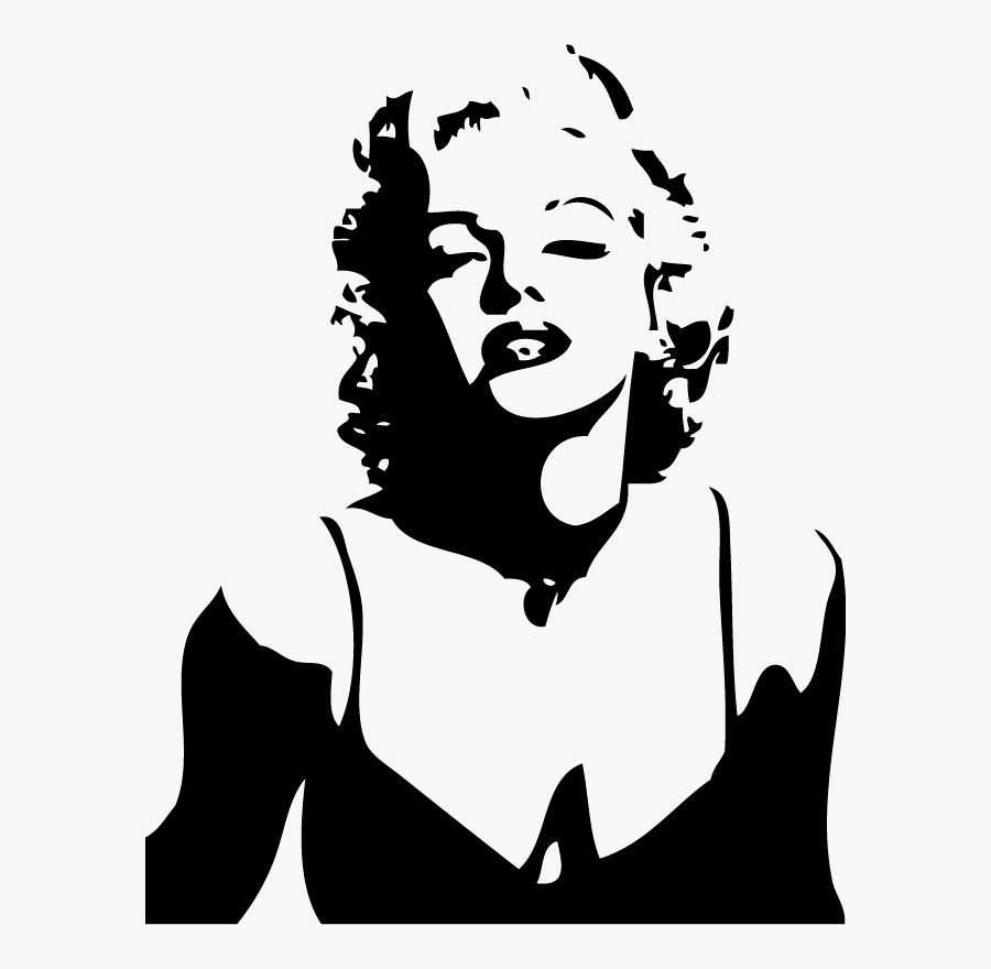 Oil Painting Mural Black And White Canvas Print - Pop Art Marilyn Monroe Black And White, Transparent Clipart