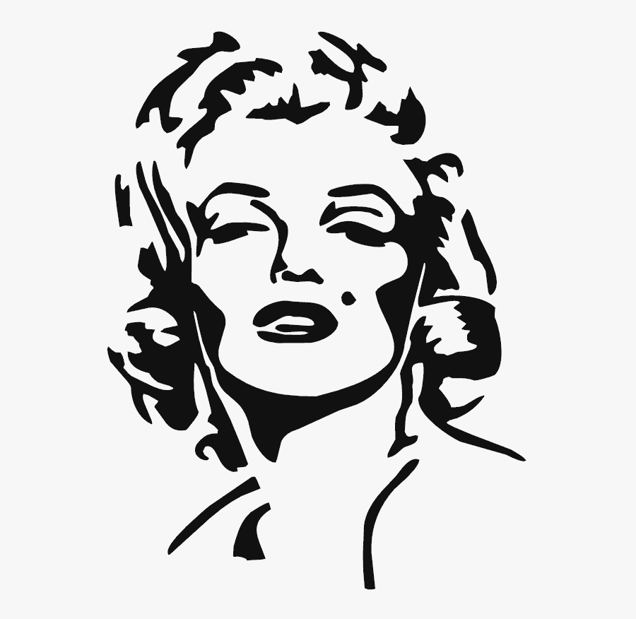 Marilyn Monroe Decal - Marilyn Monroe Face Stencil, Transparent Clipart