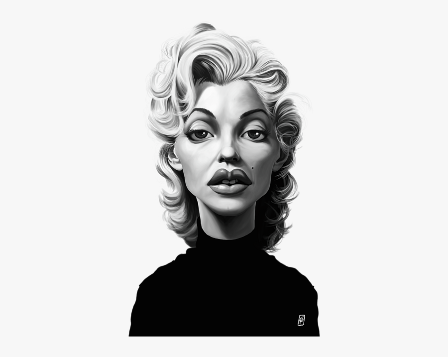 Marilyn Monroe Canvas Print Art Painting - Caricature Marilyn Monroe, Transparent Clipart