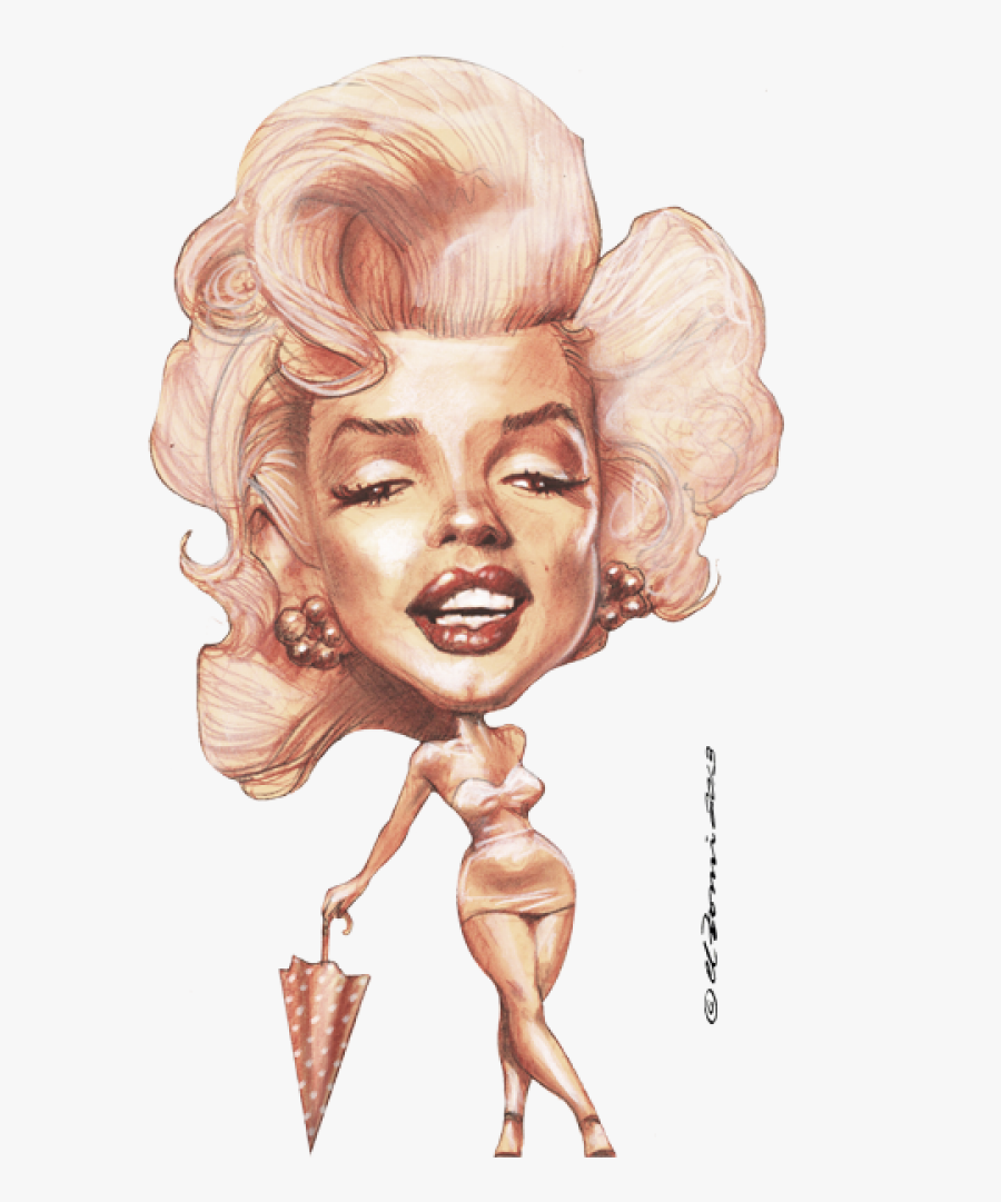 Marilyn Monroe Caricatures, Transparent Clipart