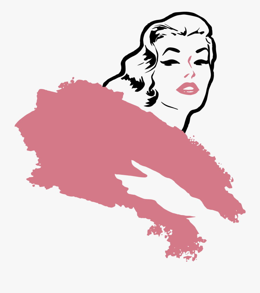 Vintage Inspired Lipstick Marilyn Monroe - Illustration, Transparent Clipart