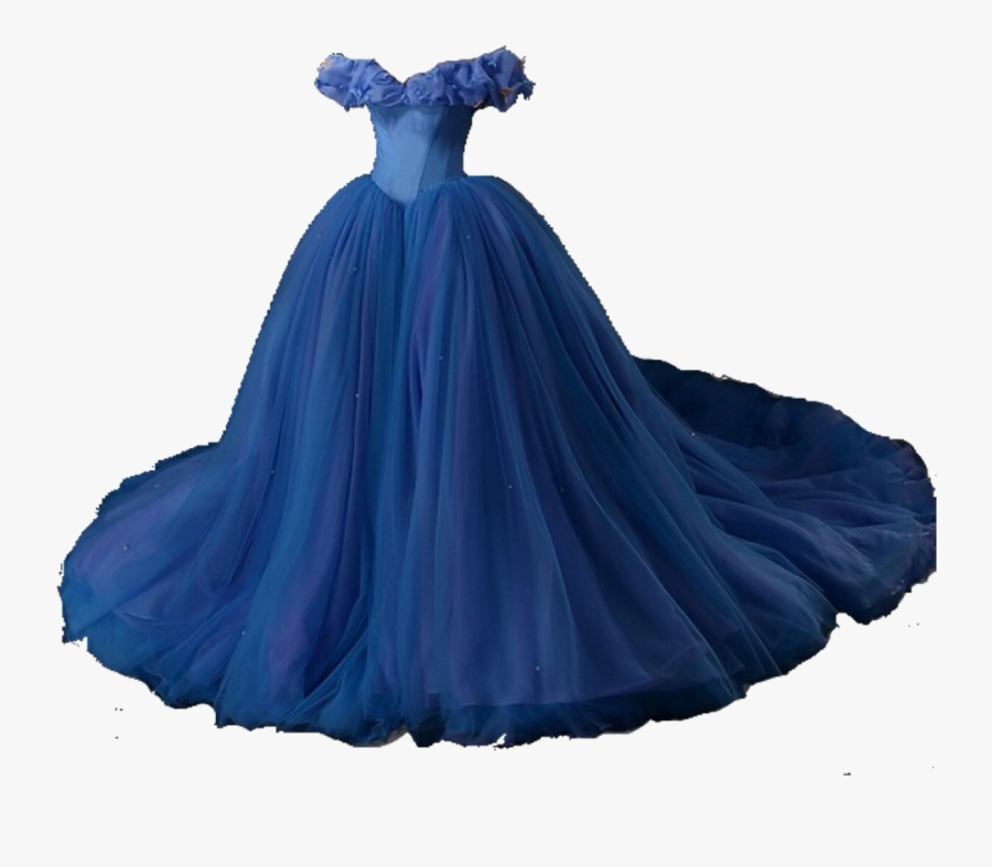 #blue #dress #queen #princess #cinderella #cute #aesthetic - Princess Dress Png, Transparent Clipart