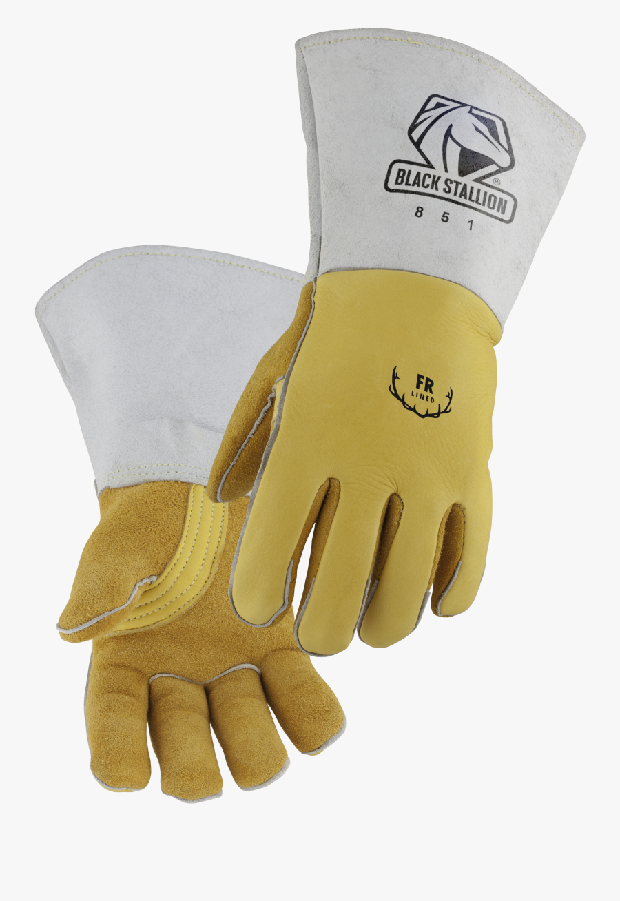 Black Stallion Elkskin Welding Gloves, Transparent Clipart