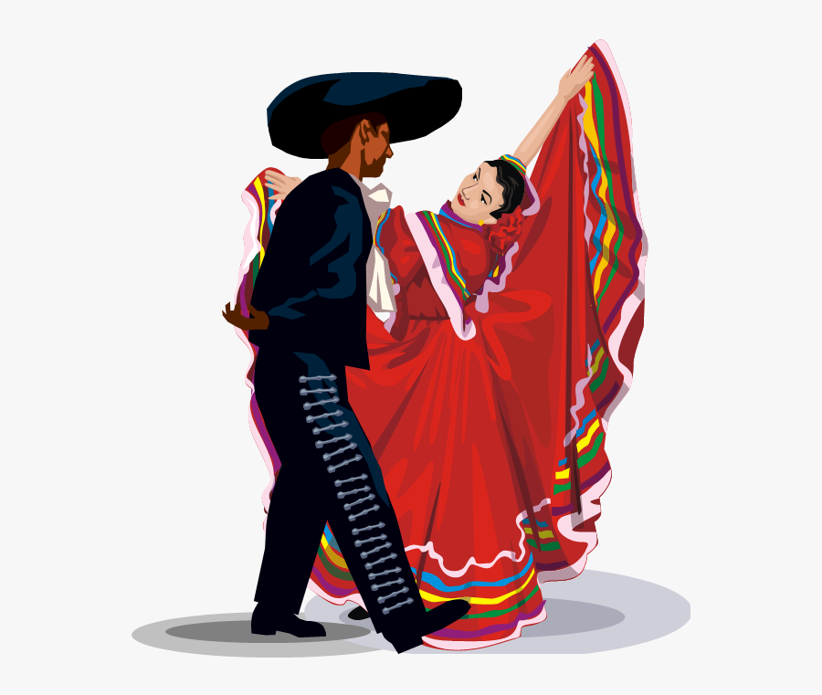 Transparent Baile Png - Mexican Dancers Clip Art, Transparent Clipart