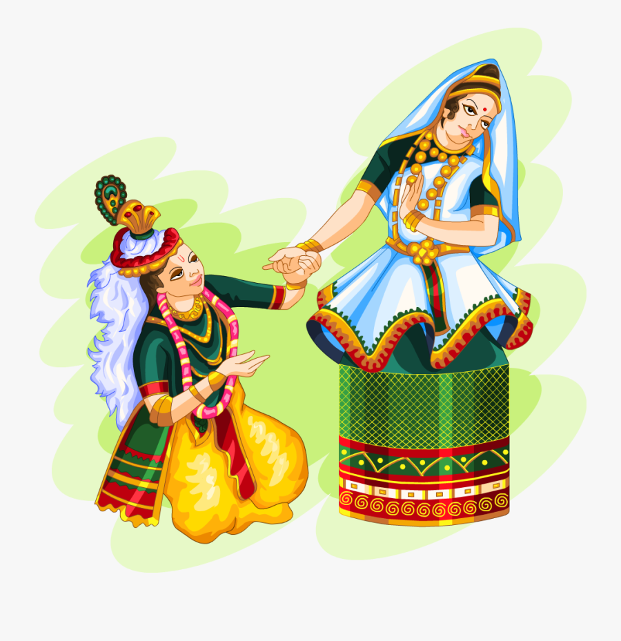 Dancer Clipart Manipuri - Cartoon, Transparent Clipart