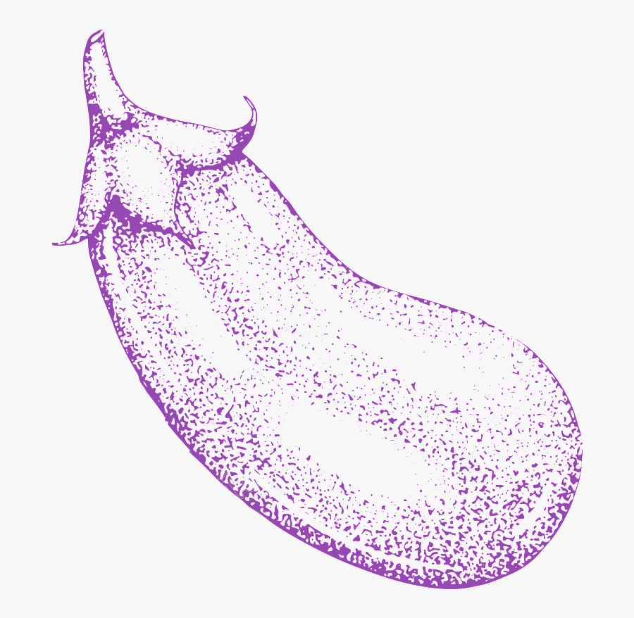 Eggplant Vector Cute Cartoon - Drawing, Transparent Clipart
