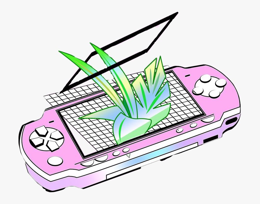 Aesthetic Gameboy Pink Freetoedit - Vaporwave Drawing, Transparent Clipart