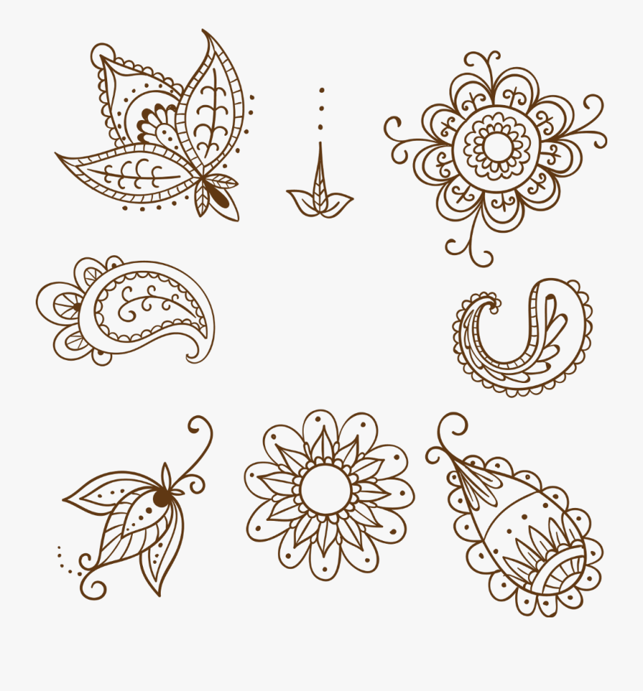 Hand Mehndi Tattoo Png, Transparent Clipart