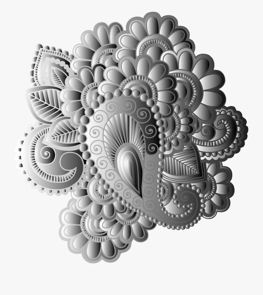 Prismatic Henna Tattoo 6 Clip Arts - Mehndi, Transparent Clipart