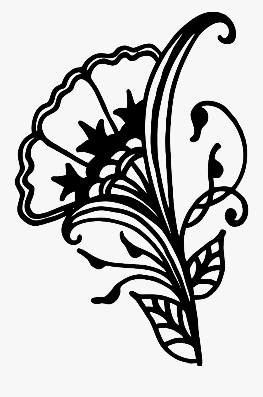 Henna Vines Swirl Artwork Png Image - Portable Network Graphics, Transparent Clipart