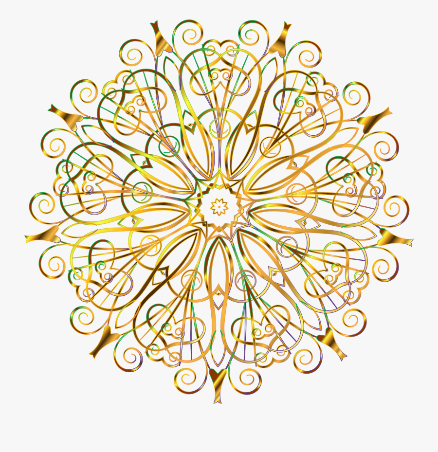 Flourishy Floral Design 16 Variation 5 No Background - Design, Transparent Clipart