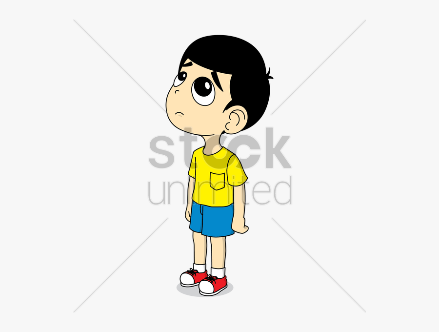 Cartoon Person Looking Up, Transparent Clipart