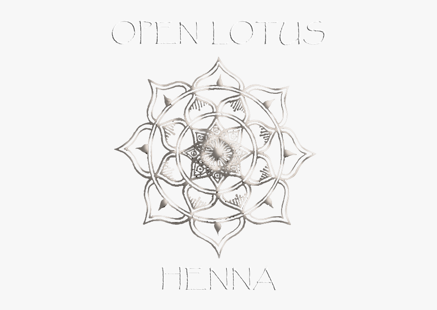 Drawn Lotus Henna - Line Art, Transparent Clipart