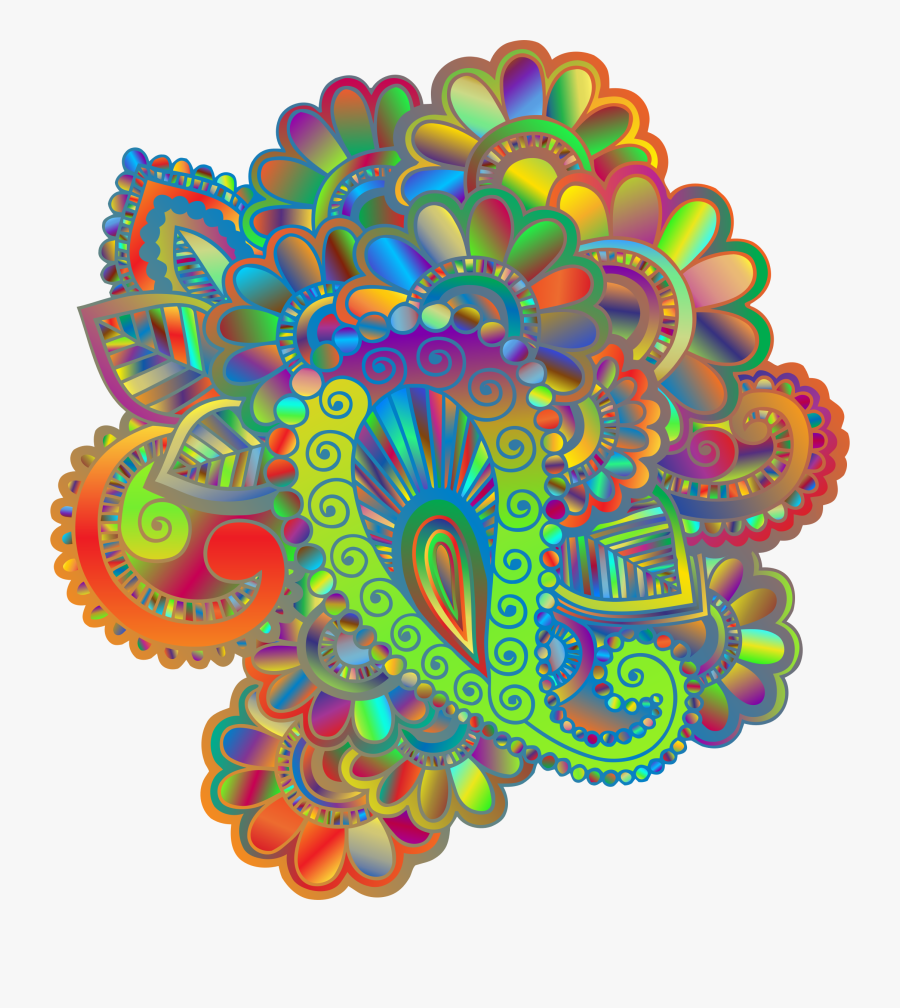 Prismatic Henna Tattoo 2 Clip Arts - Mehndi, Transparent Clipart