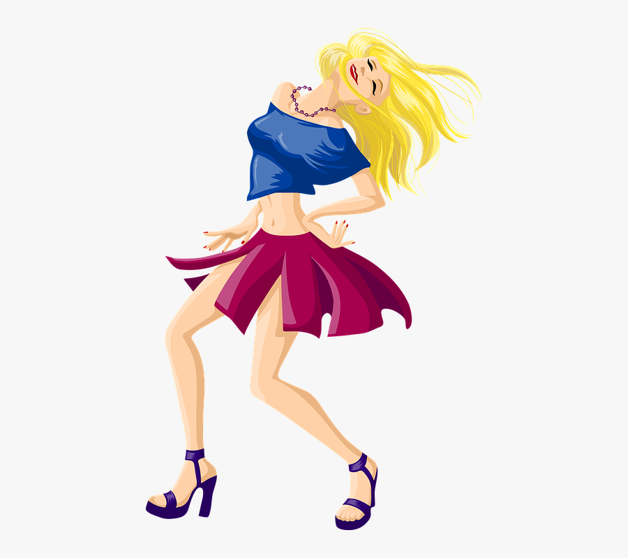 Dancing, Girl, Attractive, Sexy, Disco, Fashion, Young - Girl Dancing Animated Png, Transparent Clipart
