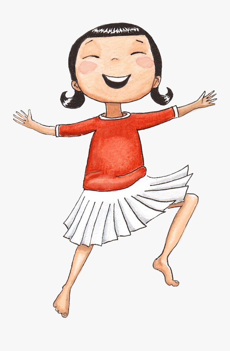 Clip Art Illustration Kids Cutie Patooties - Girl Dancing Illustration, Transparent Clipart