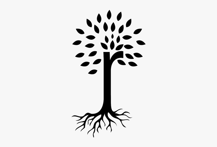 Transparent Tree With Root Clipart Png - Tree With Roots Icon, Transparent Clipart