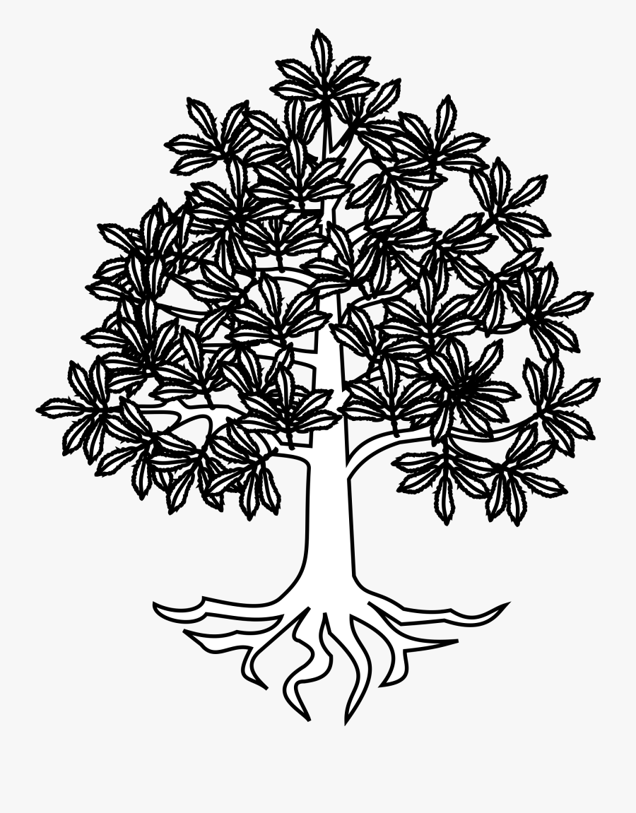 Tree Roots Vector Png - Chataignier Héraldique, Transparent Clipart