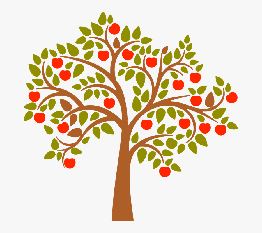Fruitful - Apple Tree Vector Png, Transparent Clipart