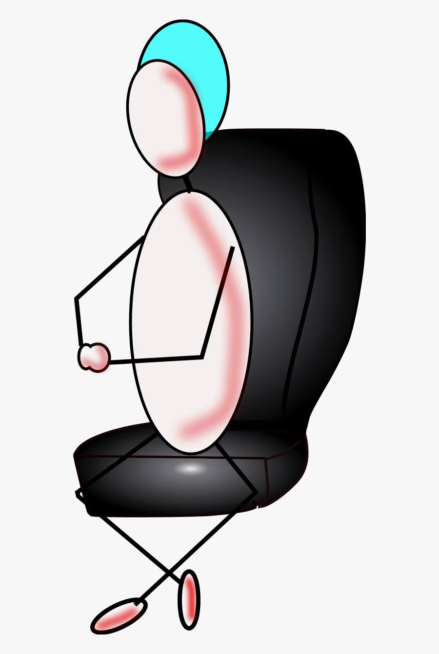 Man Sitting Chair Cartoon - Clip Art, Transparent Clipart
