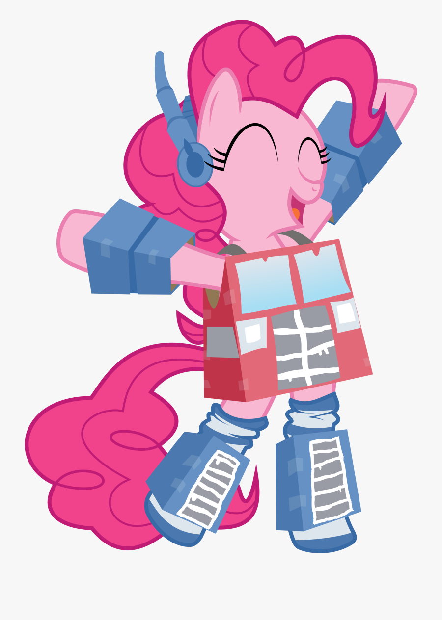 Pinkie Pie Rarity Optimus Prime Pony Pink Red Fictional - Pinkie Pie Optimus Prime, Transparent Clipart
