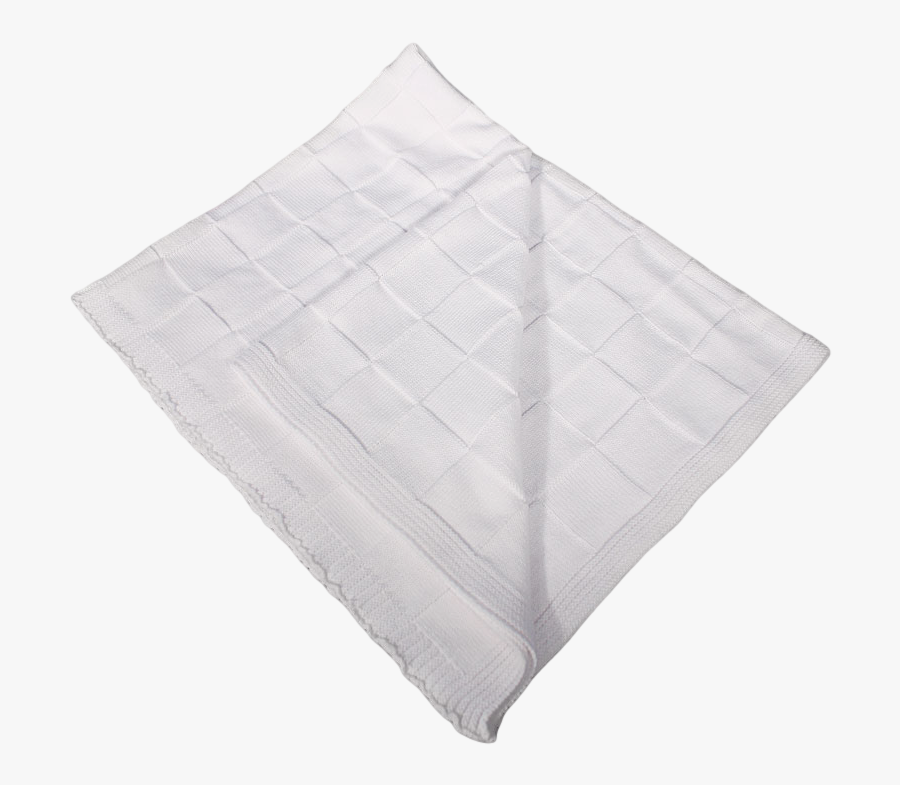 Checkerboard Pattern White 100% Cotton Knit Shawl Blanket - Quilt, Transparent Clipart