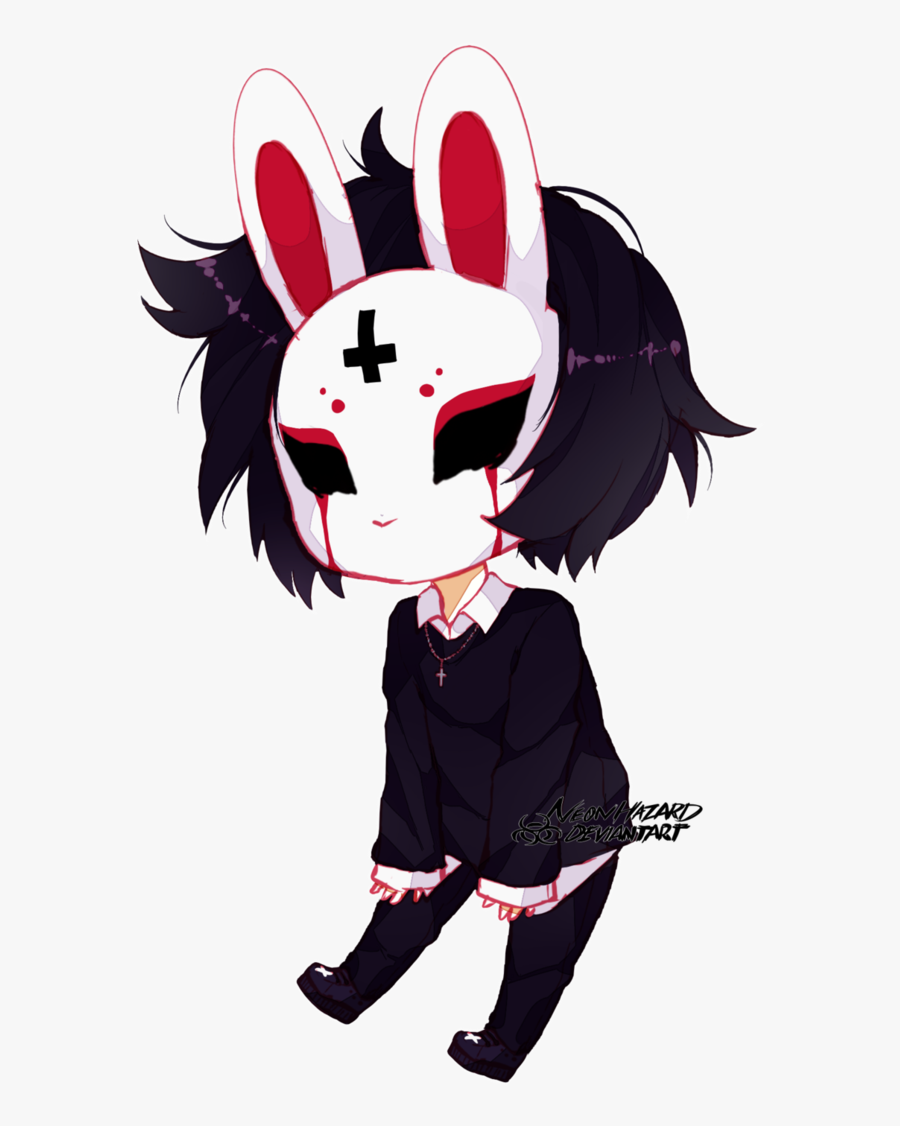 Anime Girl Bunny Mask Clipart , Png Download - Anime Girl With Mask, Transparent Clipart