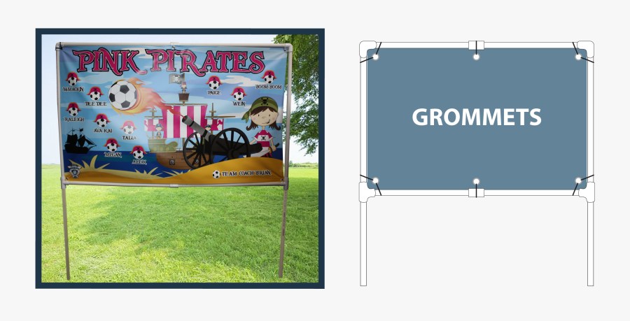 Hang A Banner With Grommets, Transparent Clipart