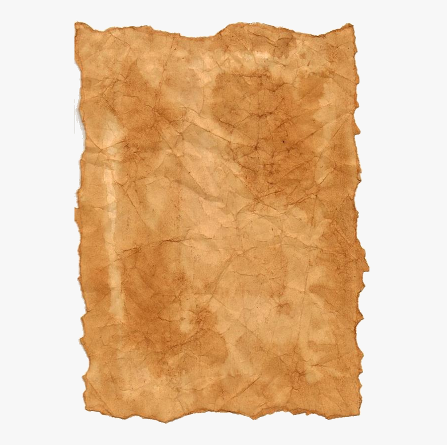 Crumpled Dirty Old Paper Texture - Old Tea Stained Paper, Transparent Clipart