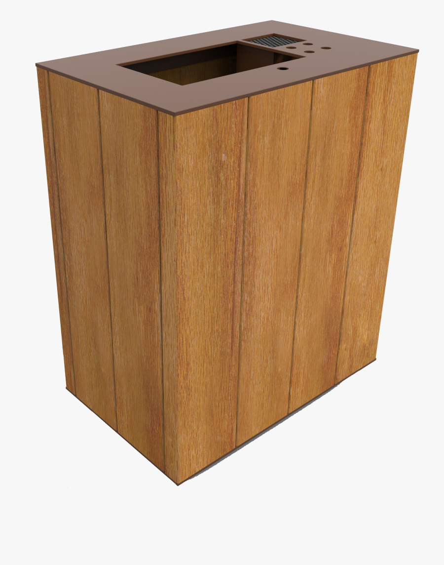 Plaza Litter Bin, Transparent Clipart