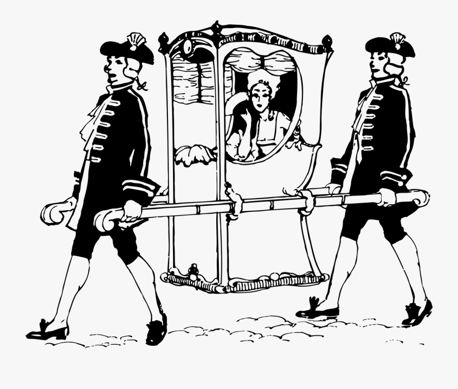 Chair Carried On Poles, Transparent Clipart