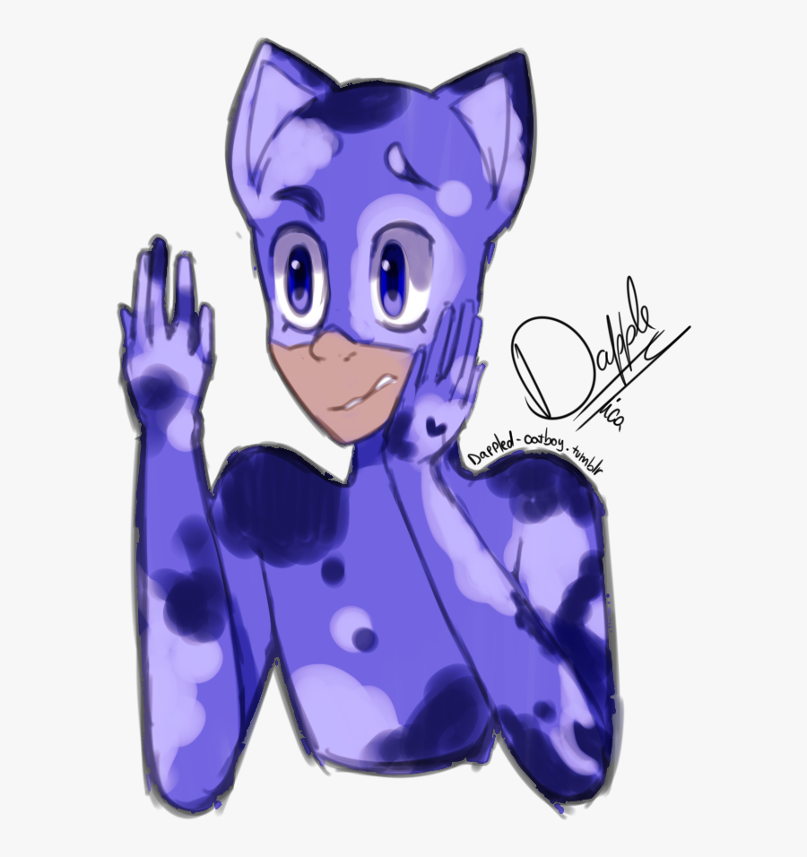 Violet,cartoon,fictional Character,clip Art,gesture,tail - Cartoon, Transparent Clipart