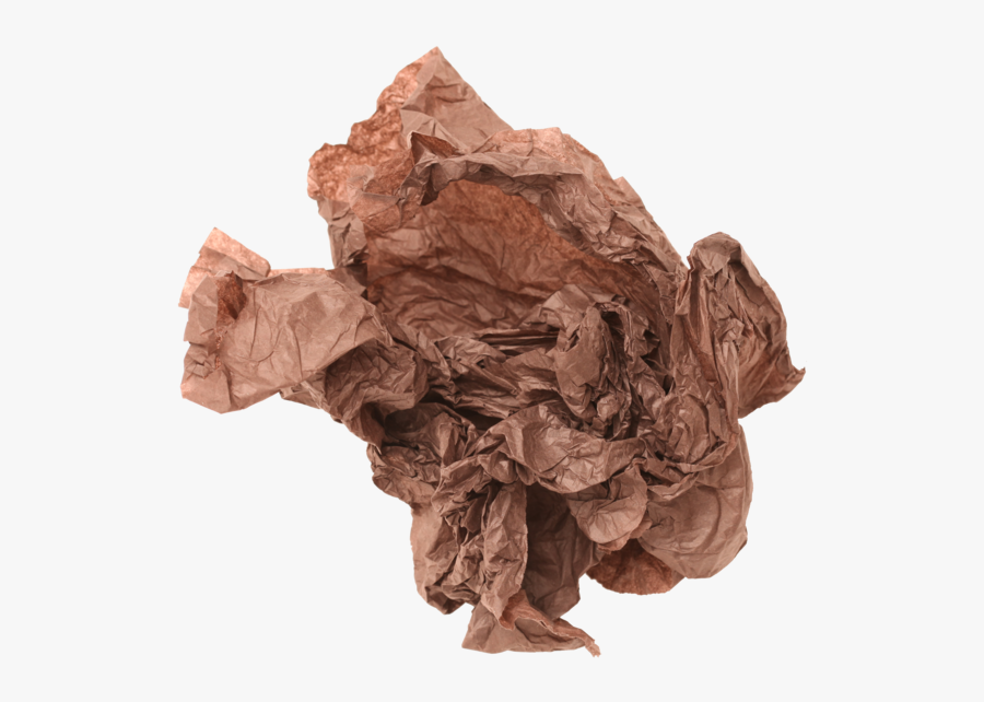 Crumpled Paper - Chocolate - Sculpture, Transparent Clipart