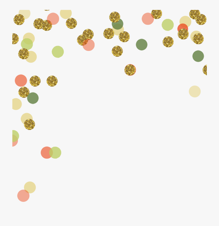 Transparent Confetti Clip Art - Gold Polka Dots Png, Transparent Clipart
