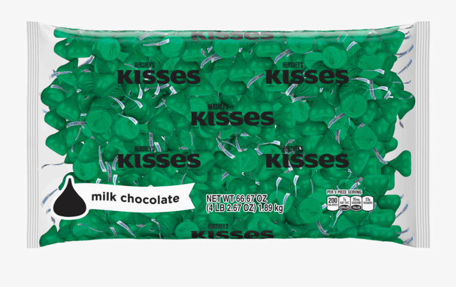 Hershey"s Kisses Milk Chocolate With Dark Green Foil - Hershey's Kisses, Transparent Clipart