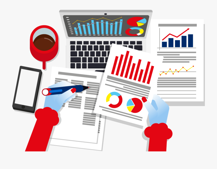 Cartoon Image Of Someone"s Hands Doing Paperwork - Illustration, Transparent Clipart