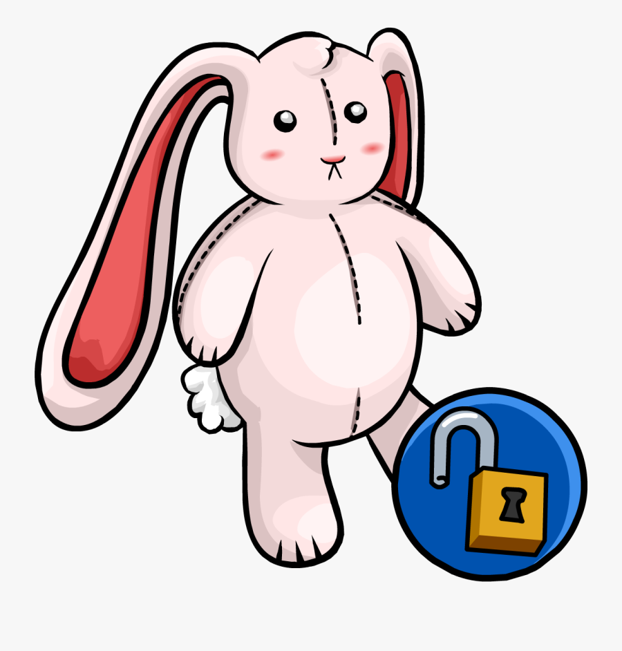 Bunny Clipart Stuffed Bunny - Club Penguin Pink Bunny, Transparent Clipart