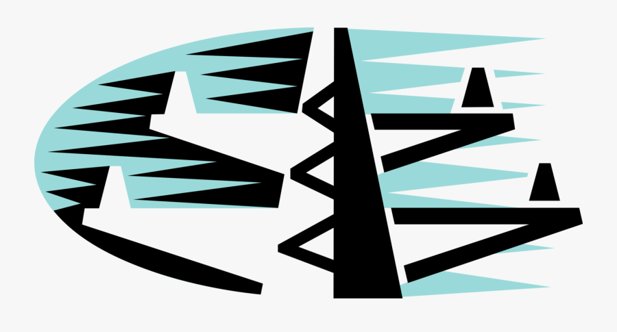 Vector Illustration Of Transmission Tower Carries Electrical - Electricity, Transparent Clipart