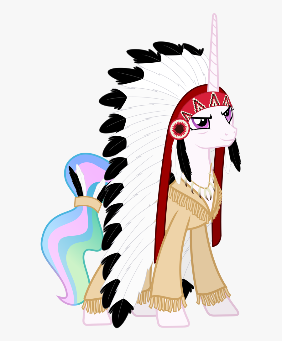 Transparent Native American Headdress Clipart - Princess Celestia, Transparent Clipart