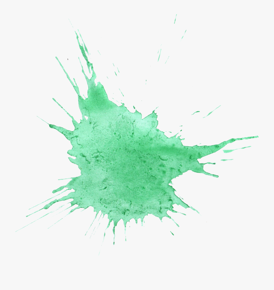 Clip Art Green Watercolor Splash - Green Painting Png, Transparent Clipart
