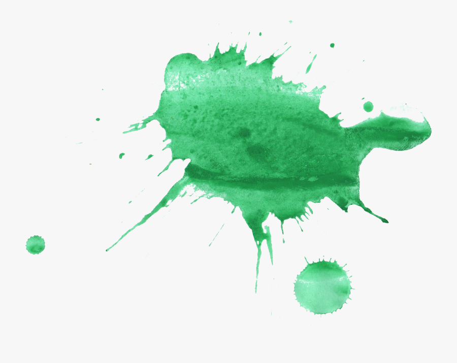 Clip Art Splatter Png Transparent - Green Watercolor Transparent Background, Transparent Clipart