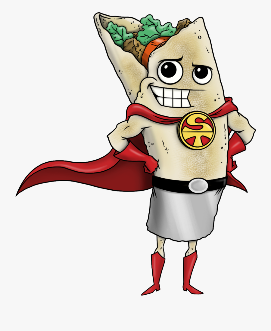 Super Tacos - Super Taco Cartoon, Transparent Clipart