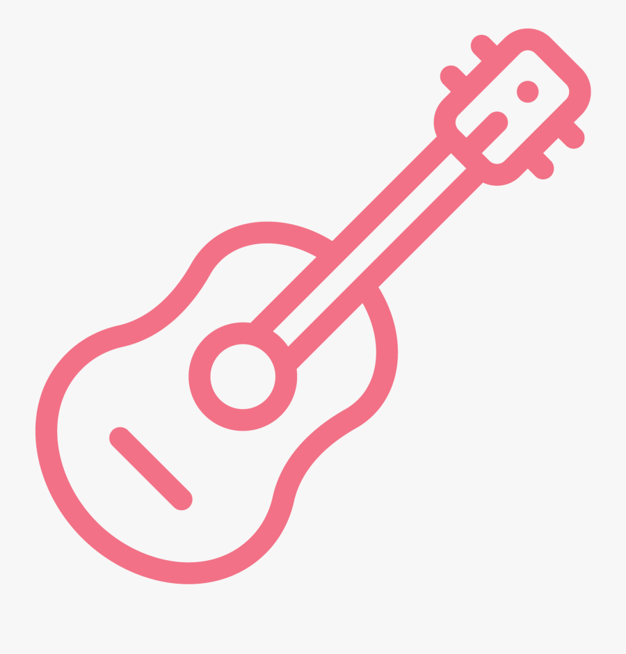 Outline Guitar Clipart Black And White, Transparent Clipart