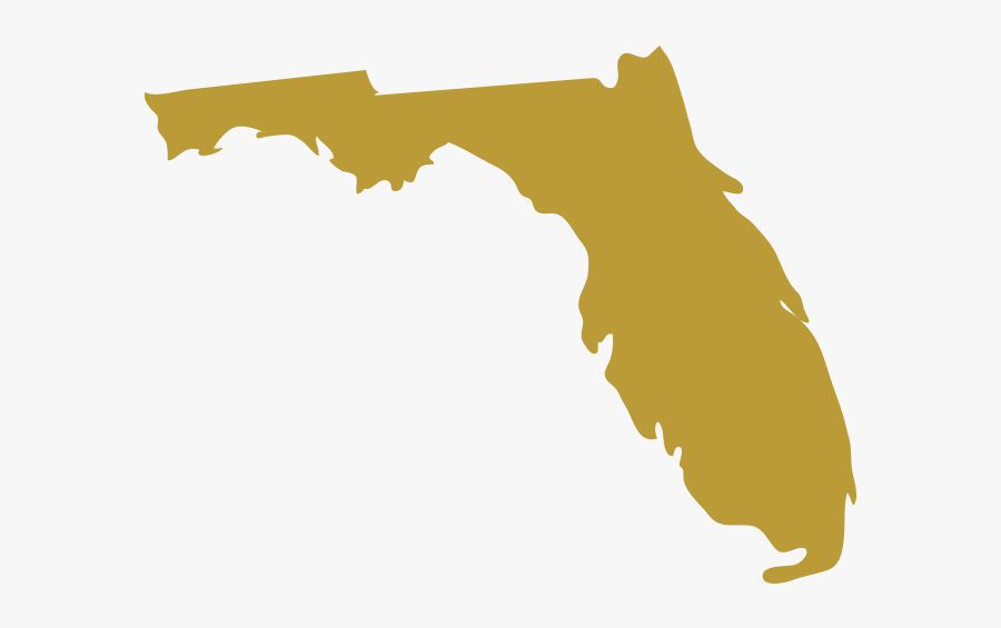 Florida Vector Graphic , Transparent Cartoons - Silhouette Florida State Outline, Transparent Clipart